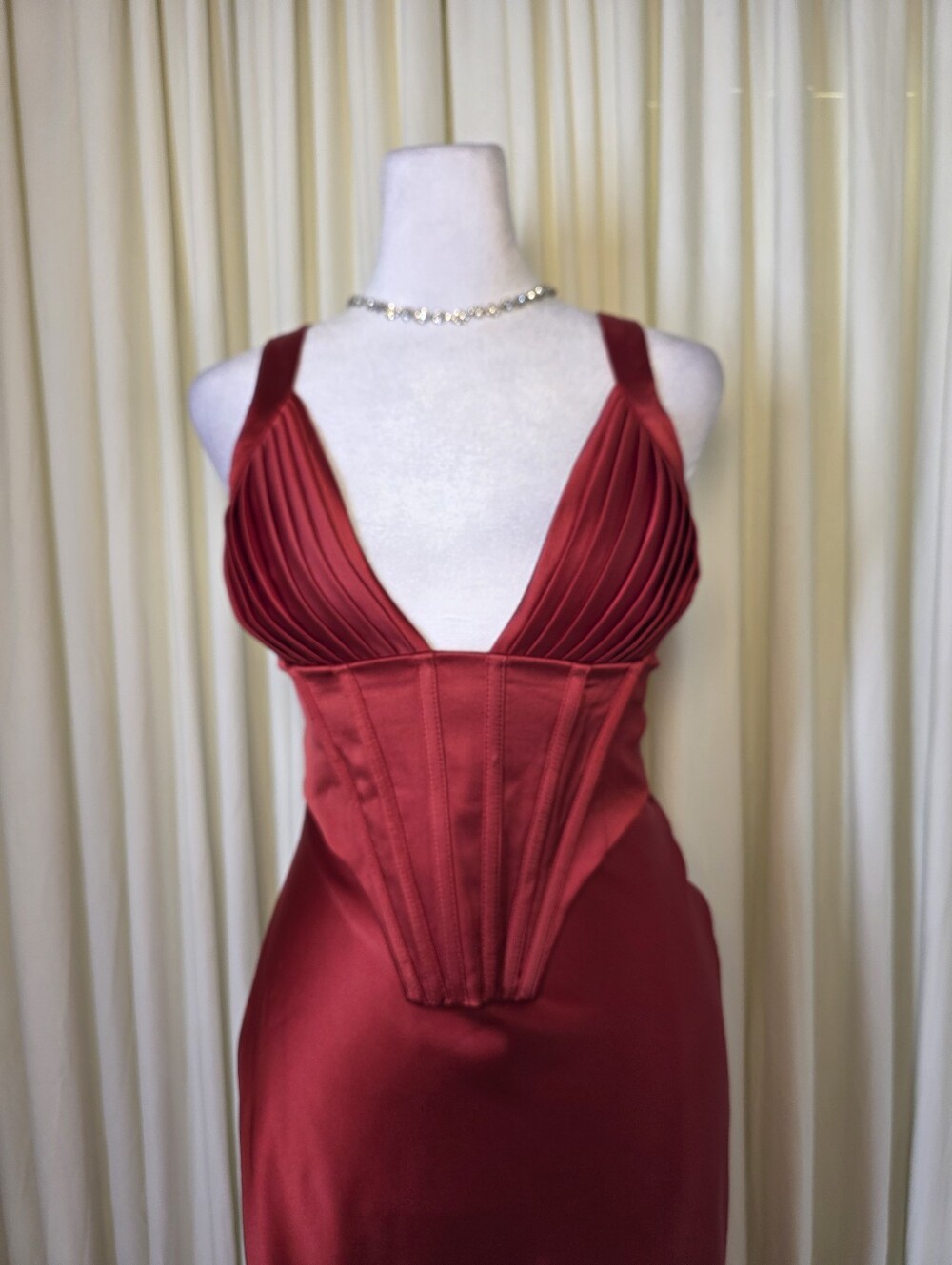 Vestido largo Shae - Rojo babyboo NWT $135 - Picture 5 of 14